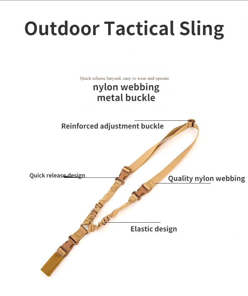 1szt Outdoor Single Point Tactical Harness CS Tactical Gun Rope Diagonal Safety Rope Tactical Camouflage Belt For Men and Women