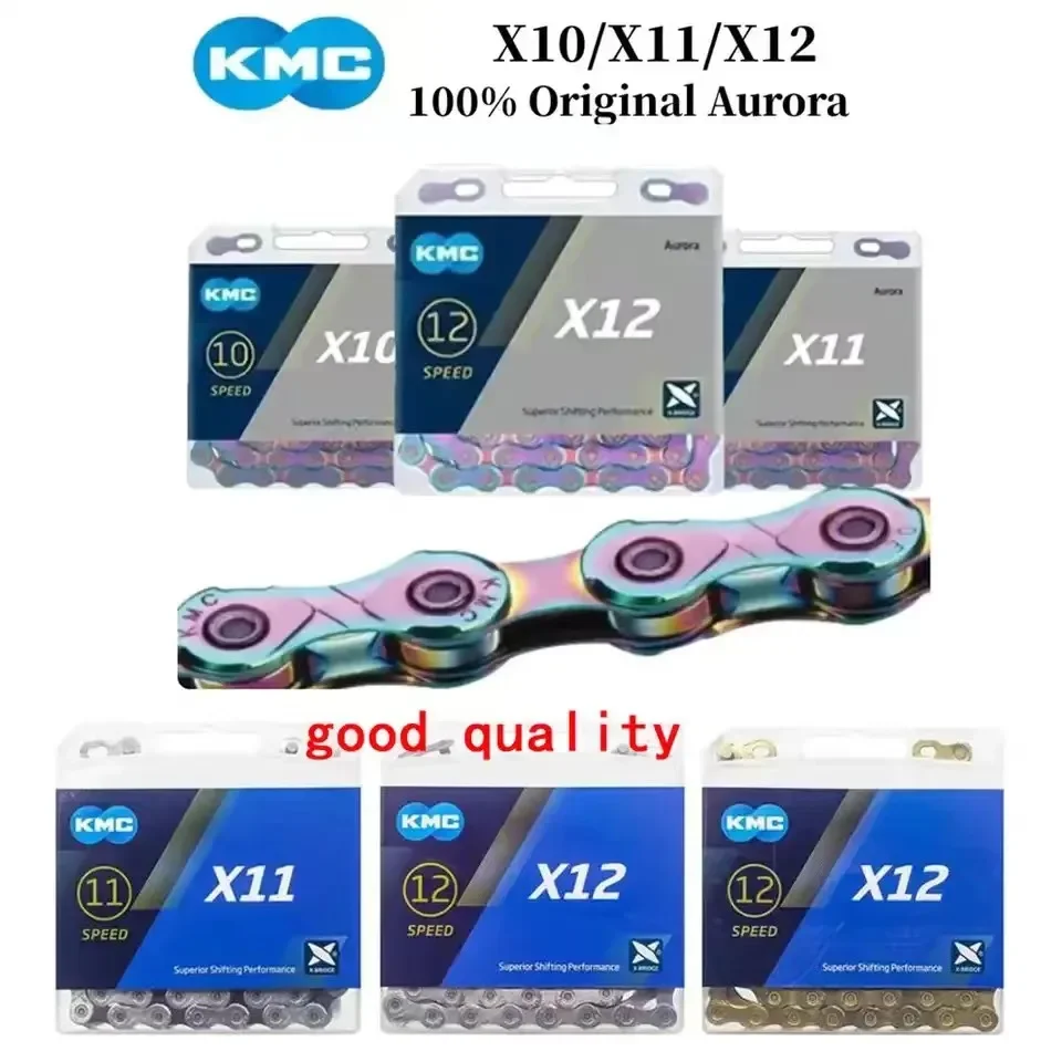 KMC X8 X9 X10 X11 X12 EL SL Велосипедная цепь для шоссейного/MTB 8 В 9 В 10 В 11 В 12 В 118L 126L Велосипедная цепь с Quick-Link для SHIMANO SRAM