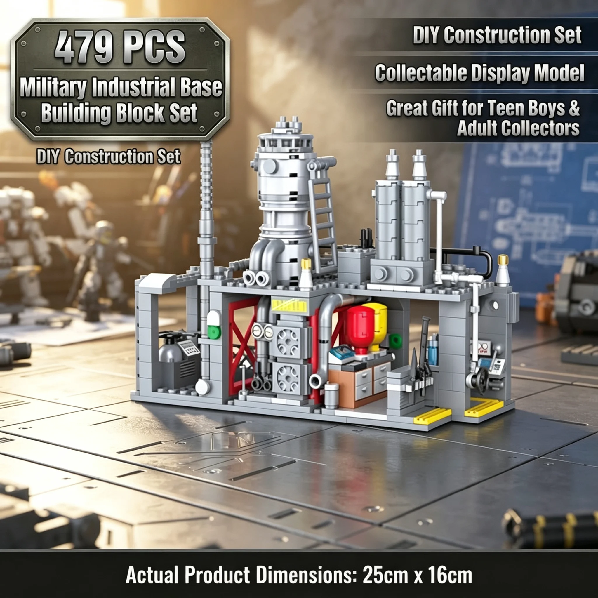 479PCS Military Special Operations Building Blocks, Detailed Combat Scene Model, DIY Desktop Decor Gift for Boys&Military Lovers
