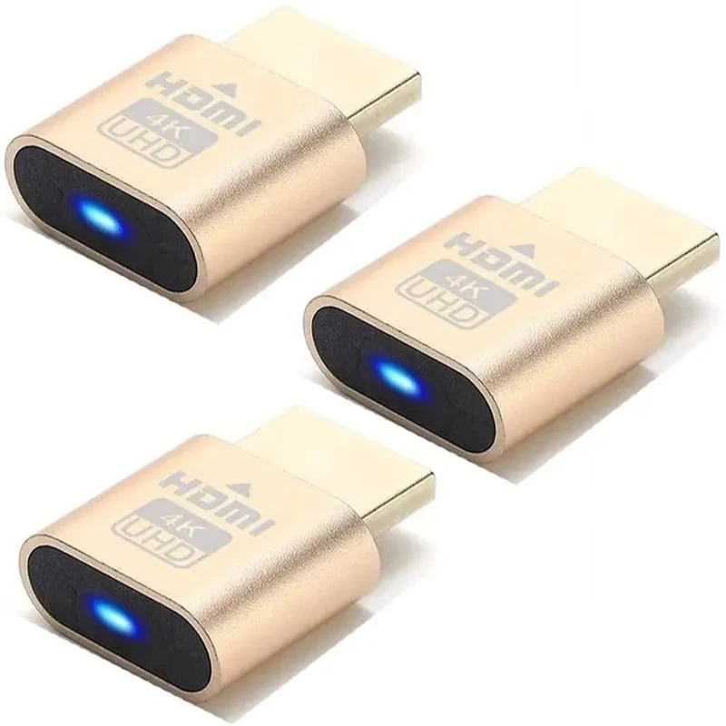 1/2/5Pcs LED Display HDMI Virtual Display 4K HDMI DDC EDID Dummy Plug Display LED Cheat Virtual Plug HDMI Dummy Emulator Adapter