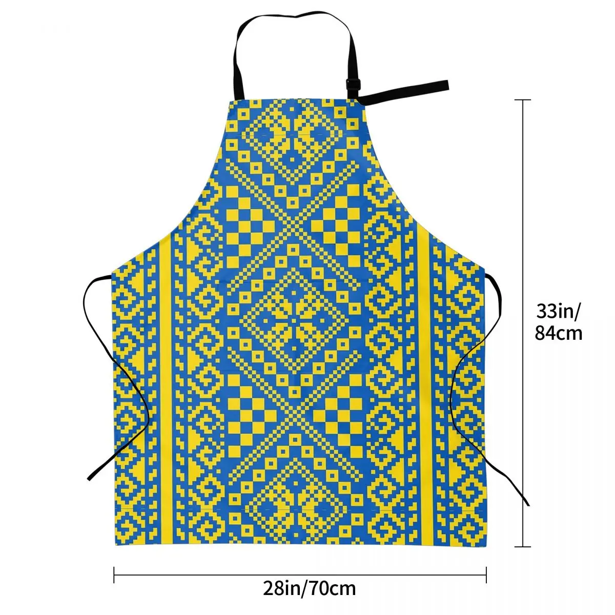 Copy Of Ukrainian Folk Pattern Vyshyvanka Apron Chef Cooking Cuisine Tablier Kitchen Cleaning Pinafore for Women Men Gardening