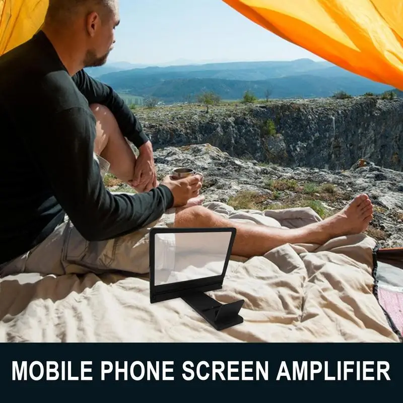 Phone Screen Magnifier Thin Foldable Phone Screen Magnifier HD Mobile Video Movie Amplifier Projector Portable Game Enlarger