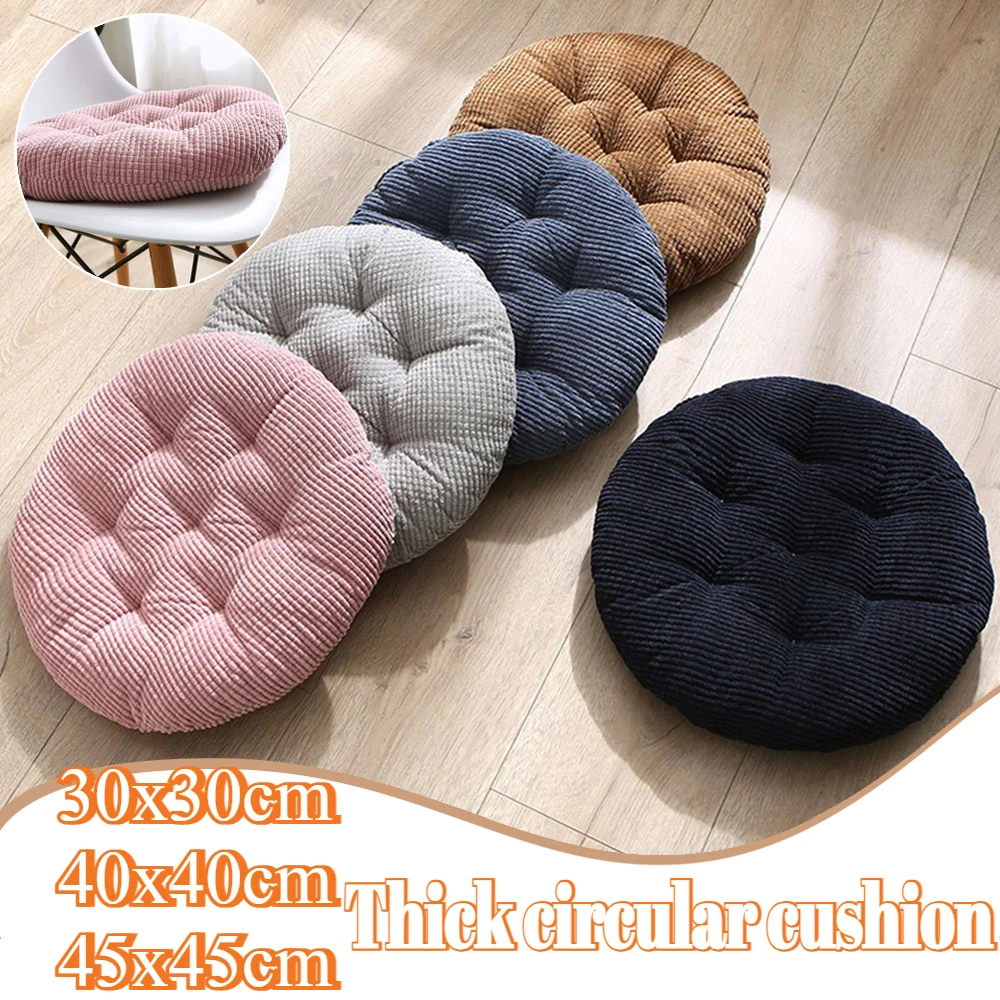 

1PC Large Round Floor Seat Cushion Cotton and Linen Tatami Floor Mat and Thick Cushions Garden Chair Cushion 30/40/45cm Cushions