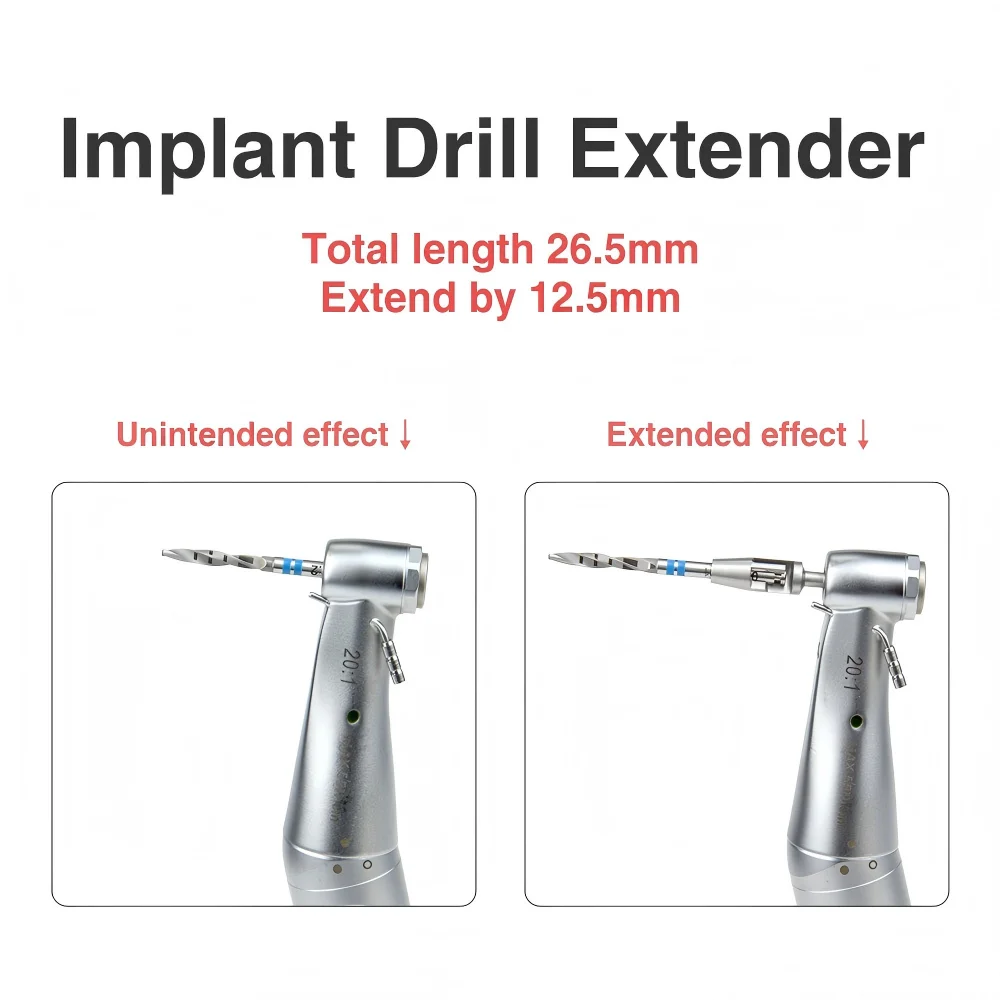 Universal Dental Implant Extension Rod Drill Extension Shaft Handpiece Connector Adapter For Oral Implant Surgery