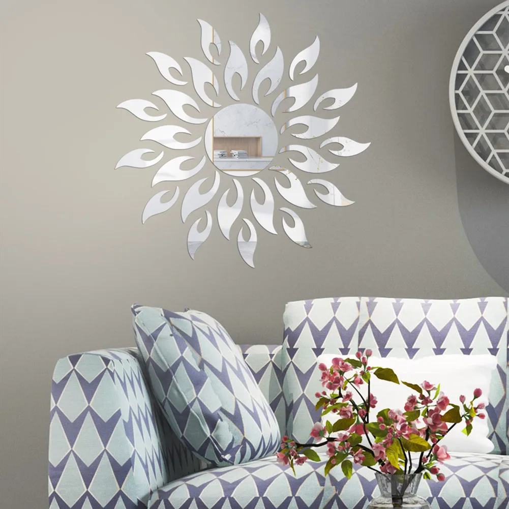 

Removable 3D Sun Pattern Mirror Surface Wall Sticker for Home Decor