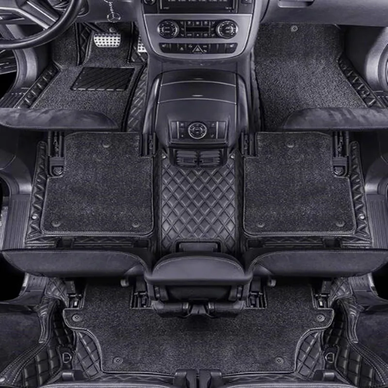 Custom special car floor mats for Volkswagen Tiguan Allspace 7 seats 2023-2017 Best quality waterproof double layers carpets