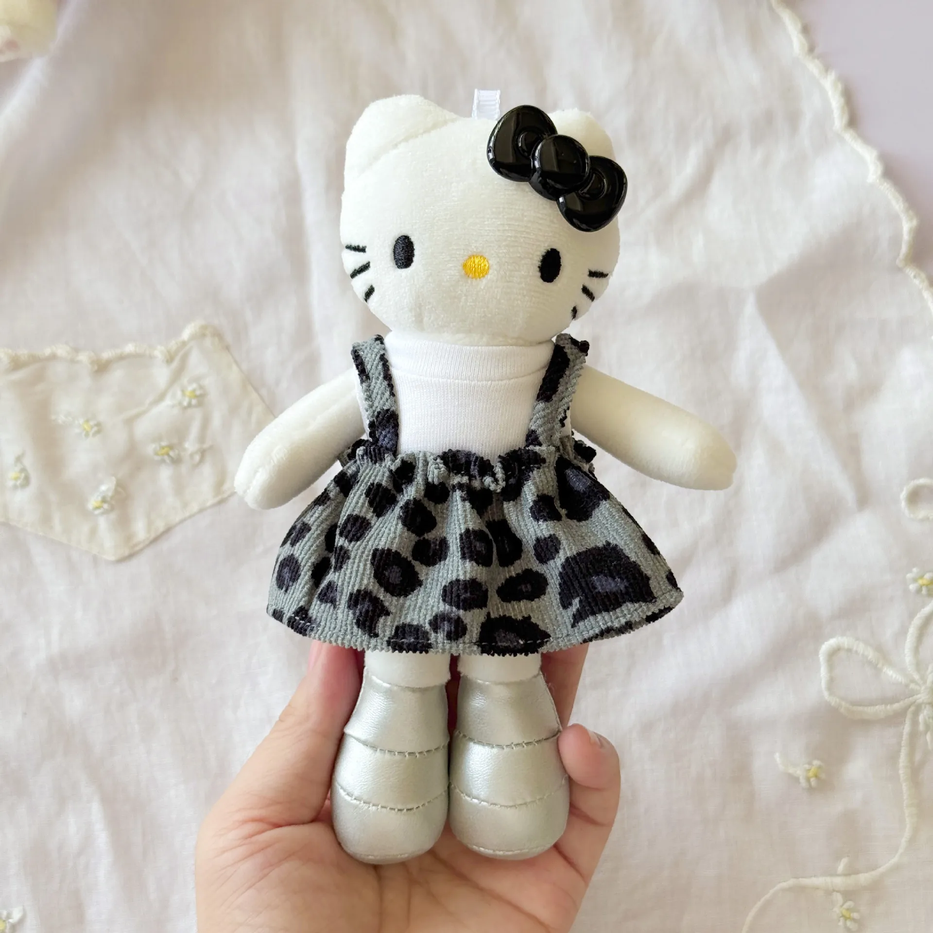 Spódniczka w panterkę dla Labubu 10cm, ubranka dla lalek, retro sztruksowa spódniczka na ramiączkach, mini ubranka dla lalek