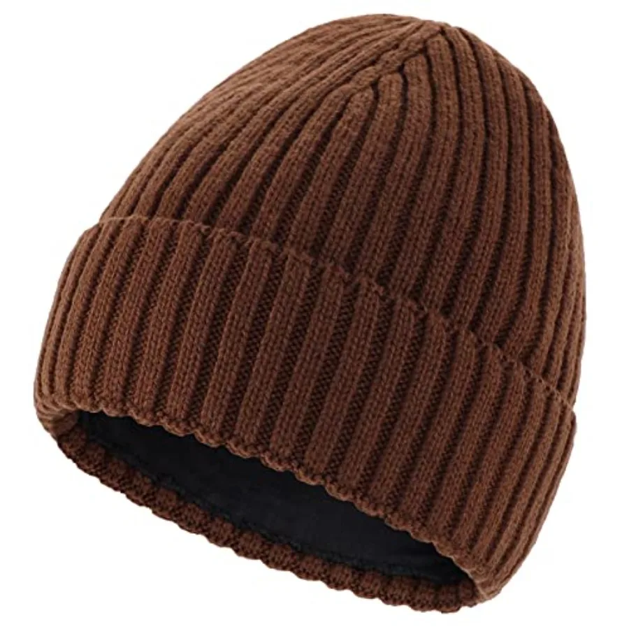 

Connectyle Fleece Lined Cuffed Beanie Hat for Men Women Knitted Winter Wool Beanies Skull Cap Warm Watch Hat