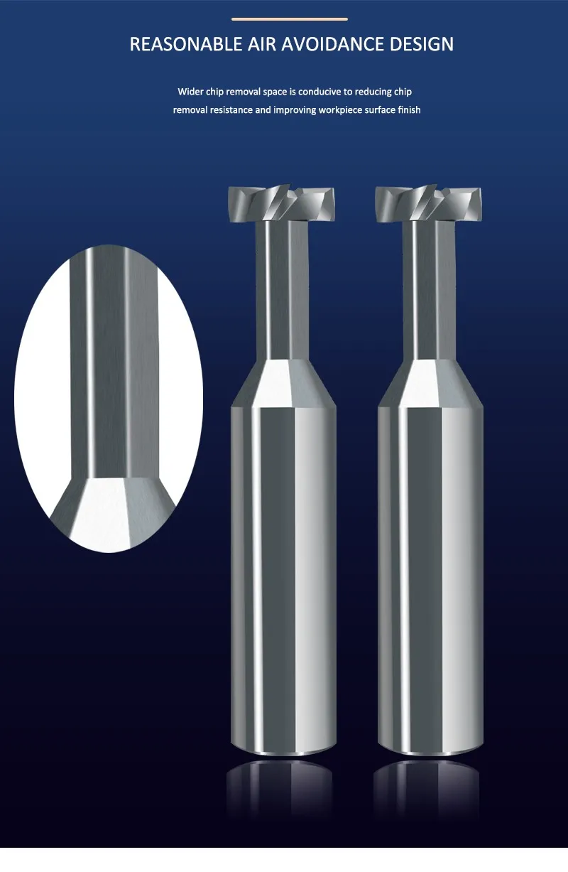 SHAZAM Tungsten 8,0 mm 10,0 mm Stahl-Fräser 4-Kantiger T-Typ-Schlitzfräser für Aluminiumbeschichtung Hartmetall-Fräser – Detail 3