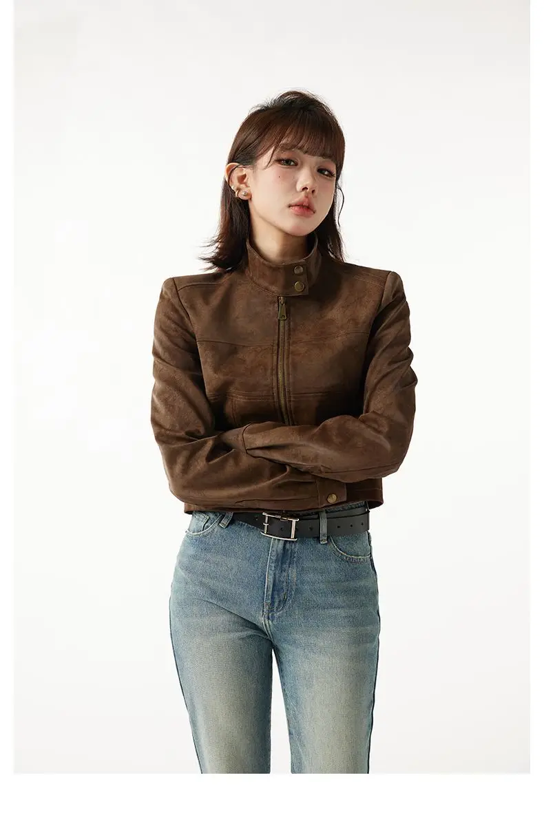 

Bomber Jackets Navy Blue Womens Fall Twill Cargo Style Utility Multi-Pockets Cuffs Armygreen uflage Outdoor Commute