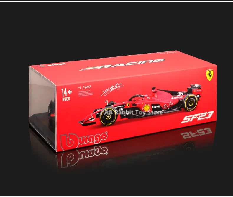 Bburago 1:24 SF-23 Ferrari Racing SF 2023 Charles Leclerc #16 #55 Alloy Vehicle Diecast Car Model Die Cast Toy Collectible Gift