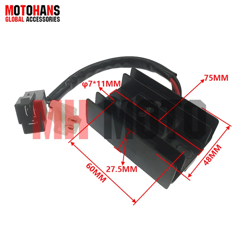 VOLTAGE REGULATOR RECTIFIER 3 MALE + 2 FEMALE PLUG FOR SUZUKI GN125 GN125H GS125 EN125 GXT200 AN125 - view 6
