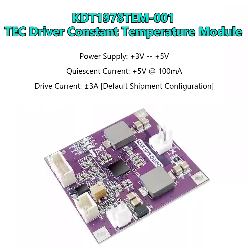 

MAX1978 Module TEC Constant Temperature Butterfly Laser Constant Temperature Module ±3A Drive Current Hardware PID KDT1978TEM-01
