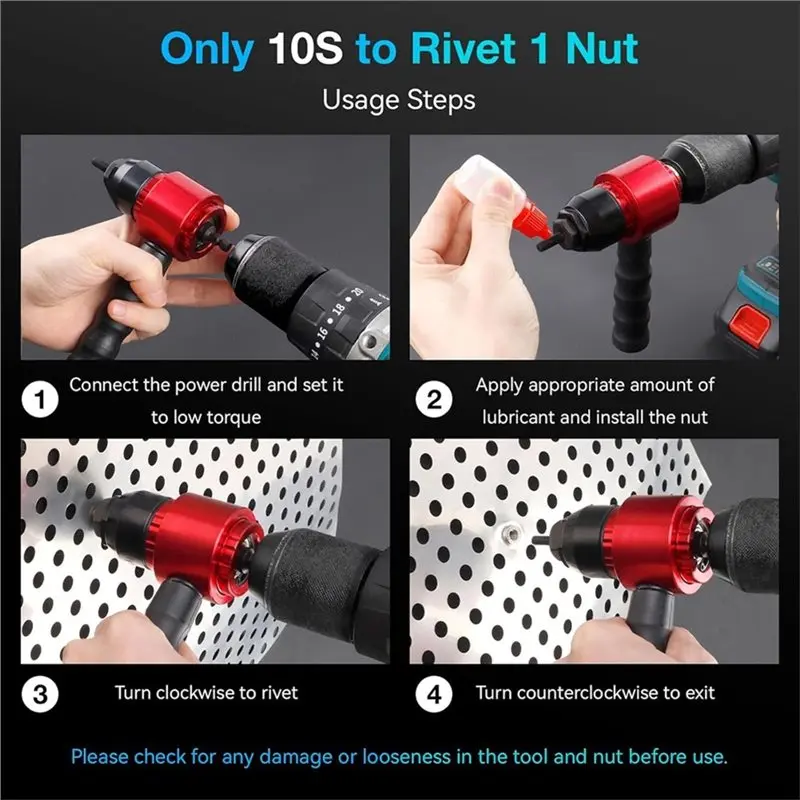 @@AB07 Hot Use Metric Rivet Nut Tool Adapter For Electric Drill