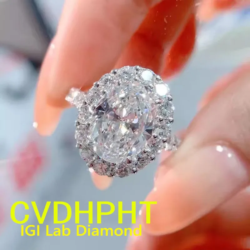 

Кольцо из белого золота DEVVS с цветочным дизайном, роскошное, круглой формы, с выращенным в лаборатории бриллиантом, обручальное/помолвочное кольцо