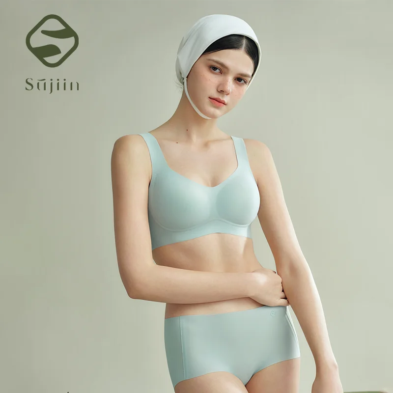 

SUJIIN Women's Sleeping Everyday Smooth Bra Seamless Wireless Padded Push Up Bras Invisible Bralette for Women Tank Tops MX320
