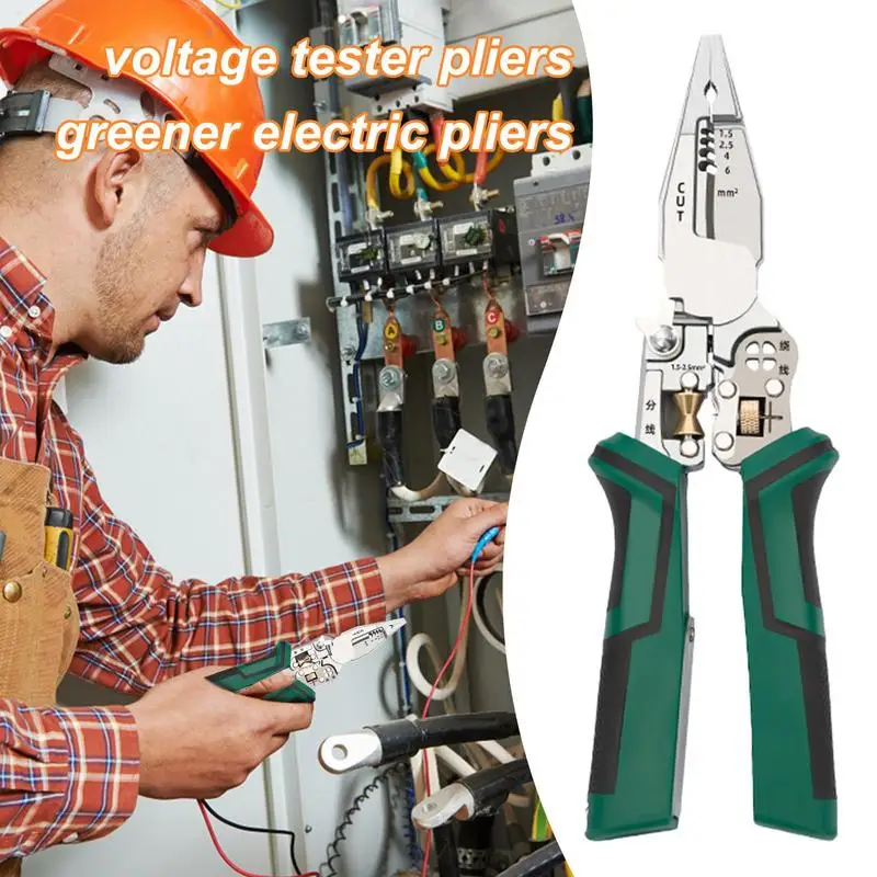 

Инструмент для резки проволоки, многофункциональное устройство для зачистки электрического кабеля, тестер напряжения, ножницы с функцией измерения электричества