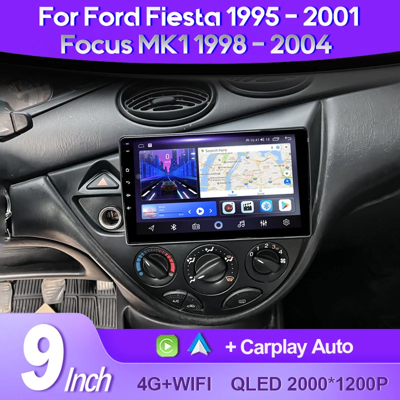 

QSZN For Ford Focus MK1 1998-2004 Fiesta 1995-2001 2K QLED Android 13 Car Radio Multimedia Video Player GPS 4G CarPlay Head Unit