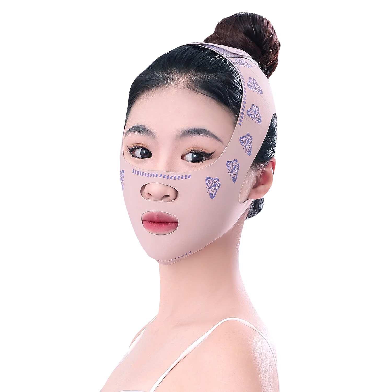 

Brand New PInk V Face Lift Band Mask Facial Shaper Belt Reduce Double Chin Thining Slimming Face Strap Mask