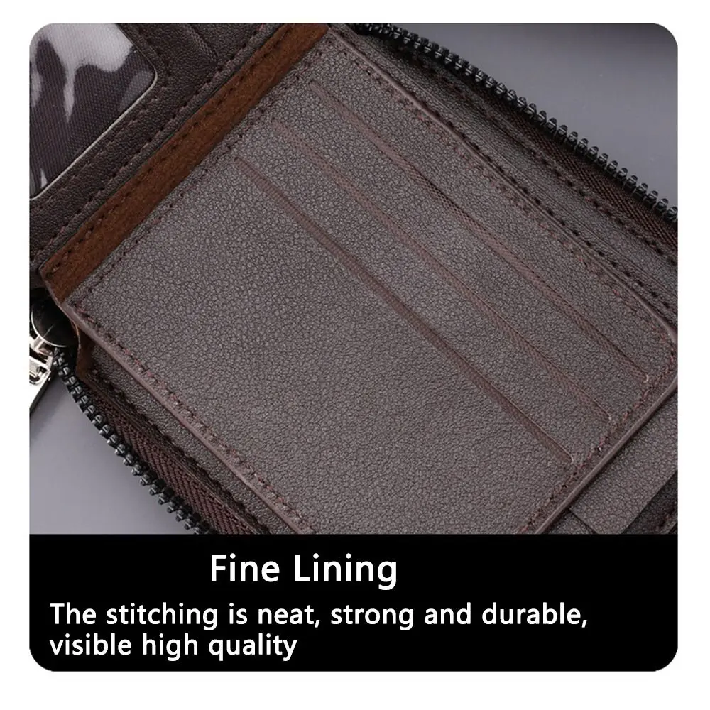 

Gift Vintage Mini Coin Purse Zipper Portable Credit Card Case Colorblock PU Leather Small Card Bag Daily Use