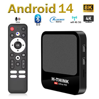 Q96 H-think M200 TV BOX Allwinner H313 Quad Core Android 14.0 WiFi 4G 5G HD 8K 4K BT5.0 voice remote Media Player Set Top Box