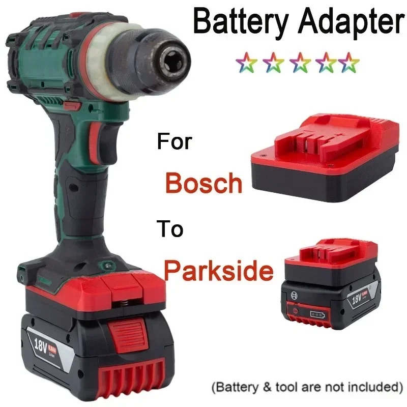 Conversor de Adaptador de Bateria para Bateria de Lítio Bosch 18v para Ferramentas Elétricas Lidl Parkside X20v Não Inclui Ferramentas e Bateria