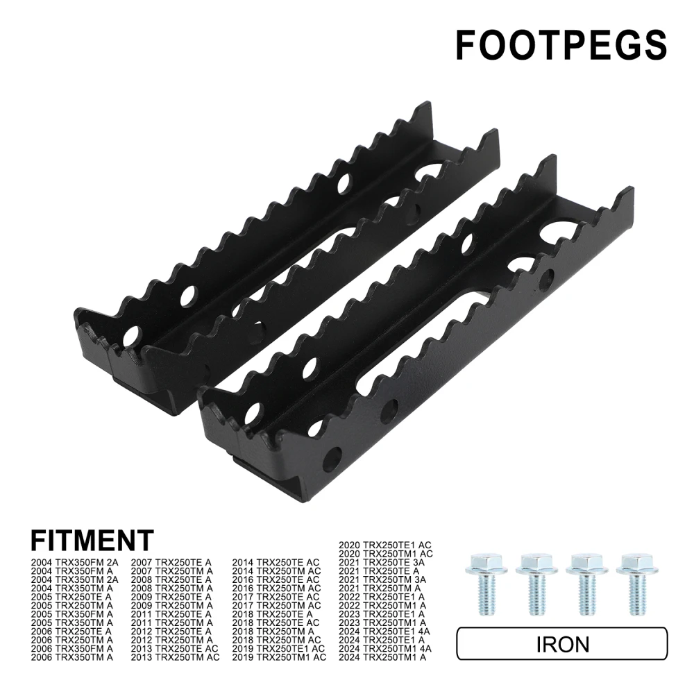 Foot Pegs Footpeg Motorcycle ATV Foot RestsFootrest For Honda TRX350FM TRX350TM TRX 250TE 250TM 250TE1 50TM1 A 2A PEDAL STEP