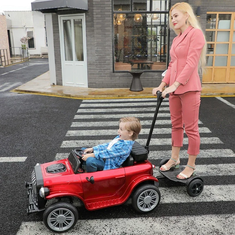 car four-wheel remote control car men and women children baby toy car can sit adult parent-child baby stroller