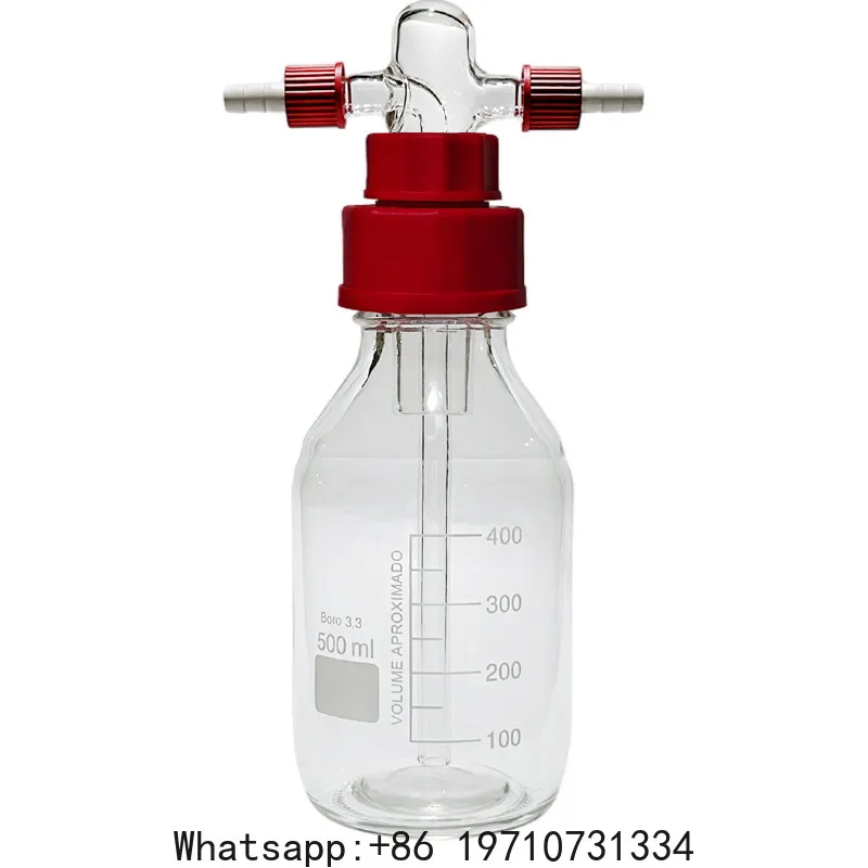 Screw wash gas cylinder GL45 gas wash bottle buffer bottle seal corrosion-resistant 250/500/1000ml safety bottle free shipping