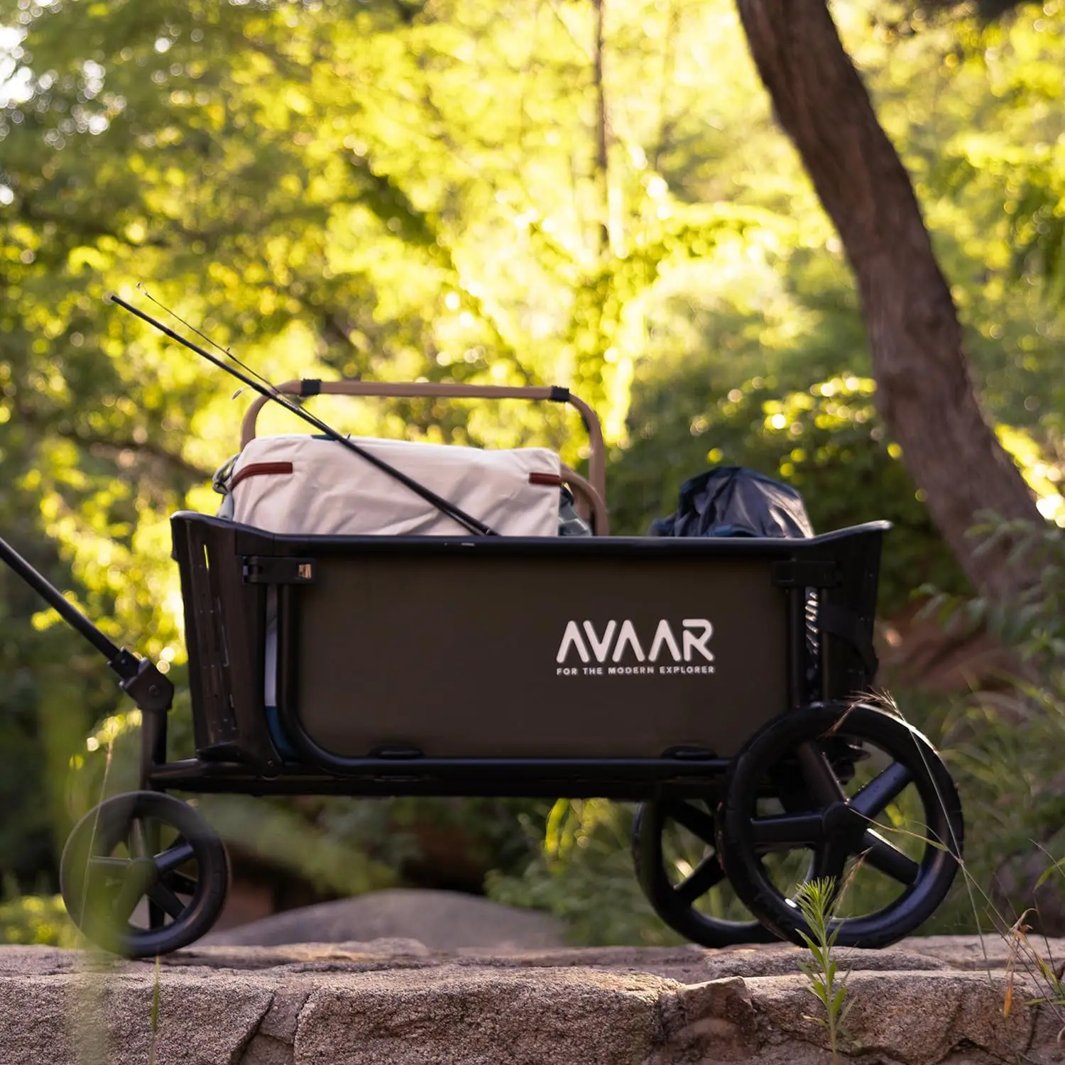 Go Anywhere 400lbs Large Capacity Collapsible Wagon Cart,Folding Utility Heavy Duty,All Terrain Big Wheels for Garden Camping