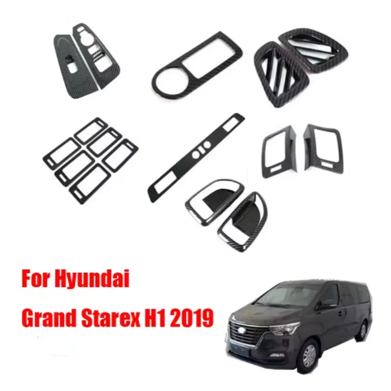 LHD RHD لشركة هيونداي جراند ستاركس H-1 i800 2018 - 2020 نافذة التبديل غطاء لوحة الكسوة تكييف الهواء الإطار ملصق الملحقات