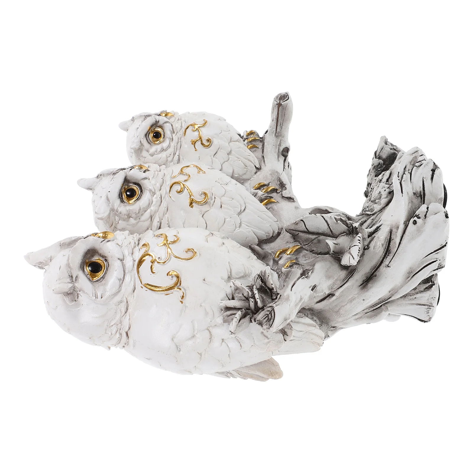 

Compact Resin Owl Statue Desktop Ornament Durable Resin Owl Sculpture for Office Home Landscape Decoration Landscape Ornament