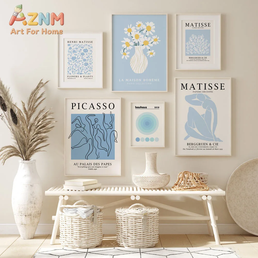 Blue Flower Market Henri Matisse Posters Prints Abstract Wall Art Gallery Canvas Painting Nordic Picture For Living Room Decor