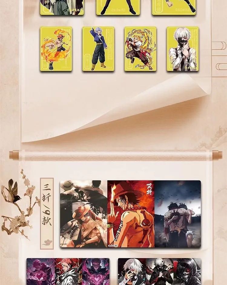 Dream Country 04 Collection Cards Anime One Piece Naruto Jujutsu Kaisen Triple Fold Double Fold Metal Laser Ticket Holder Cards