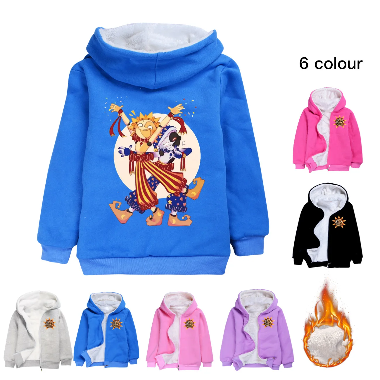 

Fashion Children Fnaf Sundrop Coat Winter Outfit for Boys Winter Jacket Cotton Cartoon Casual Girl Winter Clothes3093