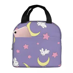 Leakproof Insulated Boys S-Sailor Moon Food Pouch Durable Lightweight Rabbit Hiking Storage Bag