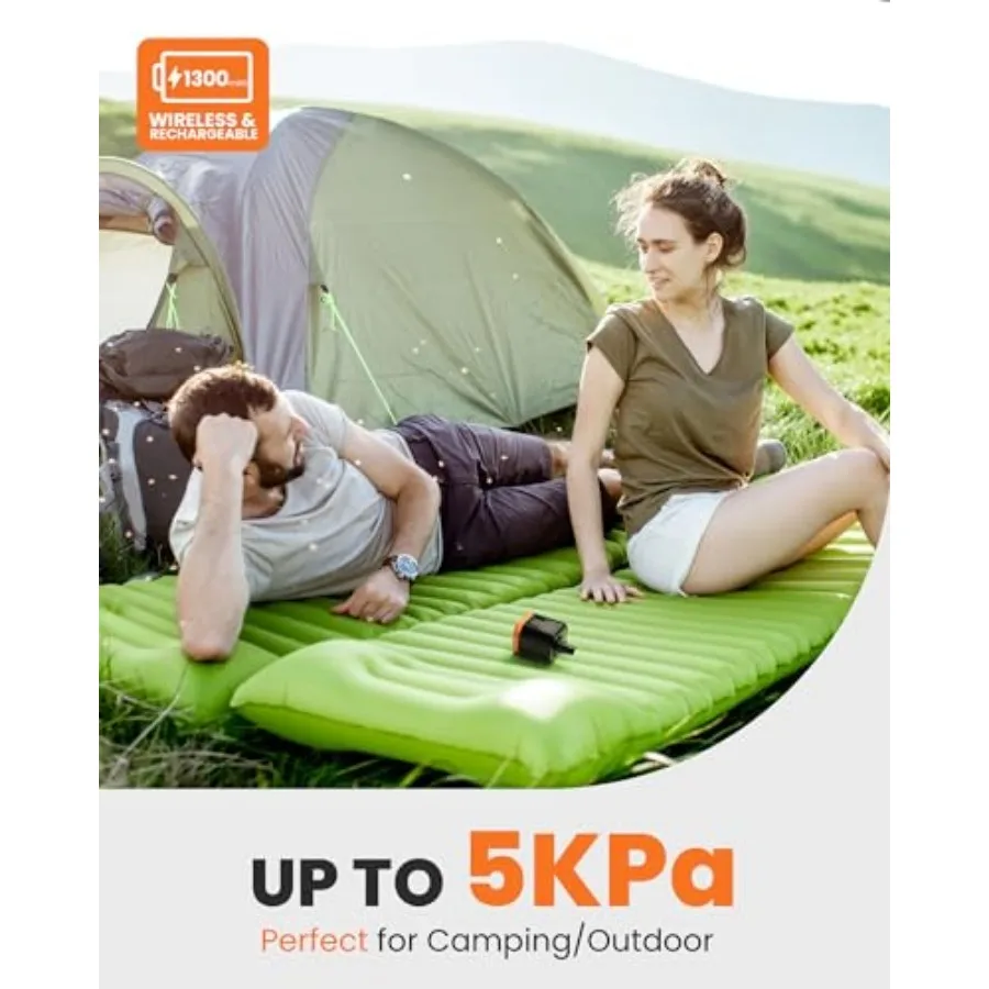 Bonito 5kPa Portable Electric Air Pump for Inflatables 14.43Wh Rechargeable Mini Air Pump Inflator with Dual Functionality for