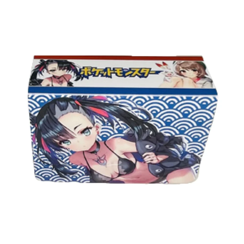 Caja de cartas de Pokémon, Marnie, Gloria, OCG, PTCG, OPCG, personajes de juego de Anime, caja de tarjetas de colección portátil, plástico duro, juguetes de capacidad 160