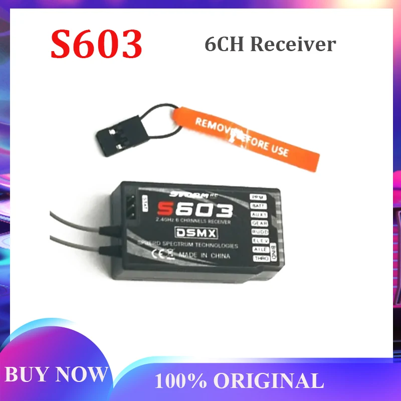 

S603 6CH 2.4G Receiver COMPATIBLE WITH DX6i JR DX7 PPM Quadcopter for Helicopters Quardcopters RC Airplane DSMX