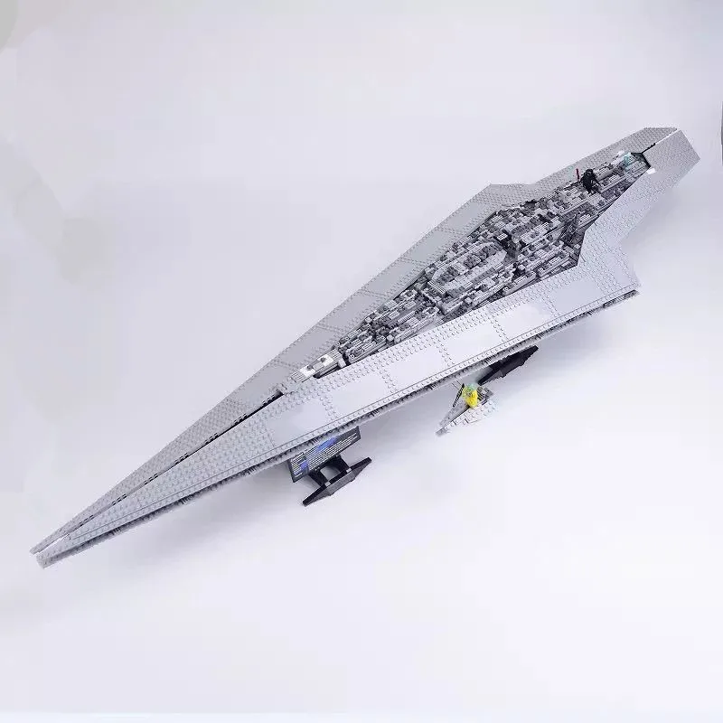 Executor Class Super Star Destroyer MOC Building Blocks, Large Space Warship Model with Display Stand, Sci-Fi Spaceship 10221 view 4