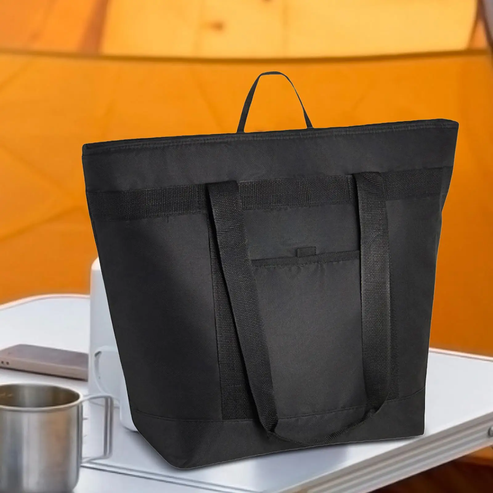 

Shopping Bags Water Resistant Fishing Shoulder Bag for Household Storing Food Beer Ice Nursing Bottles Family Outdoor Activities