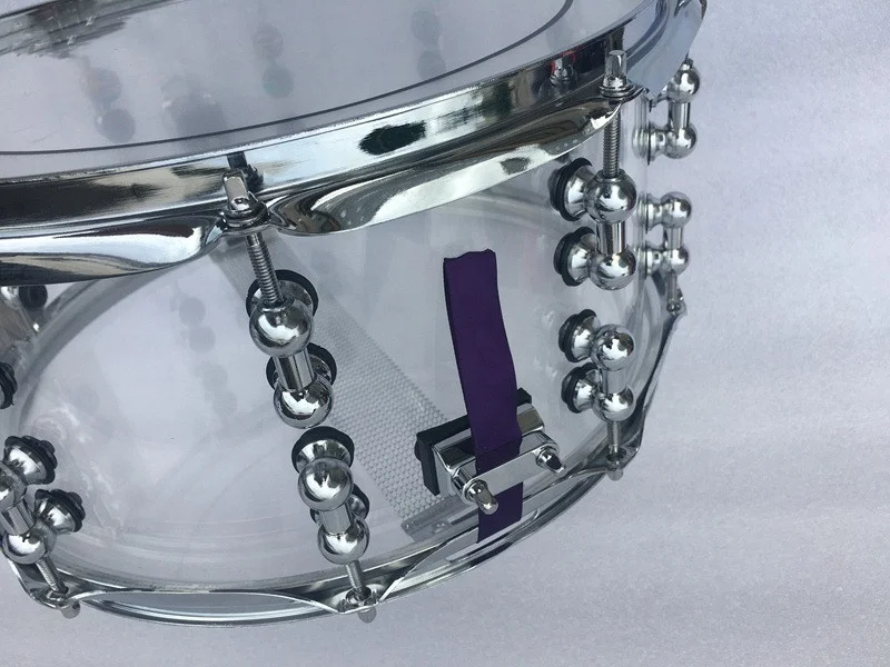 Wholesale price 14*6.5 inch /14* 5.5 inch transparent acrylic snare drum accept customize size popular drum set