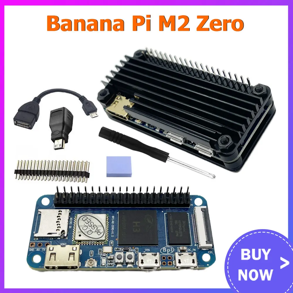 

New Banana Pi BPI M2 Zero Board Allwinner H3 Quad-core 512MB DDR3 Same Size as Raspberry Pi Zero 2 W ﻿