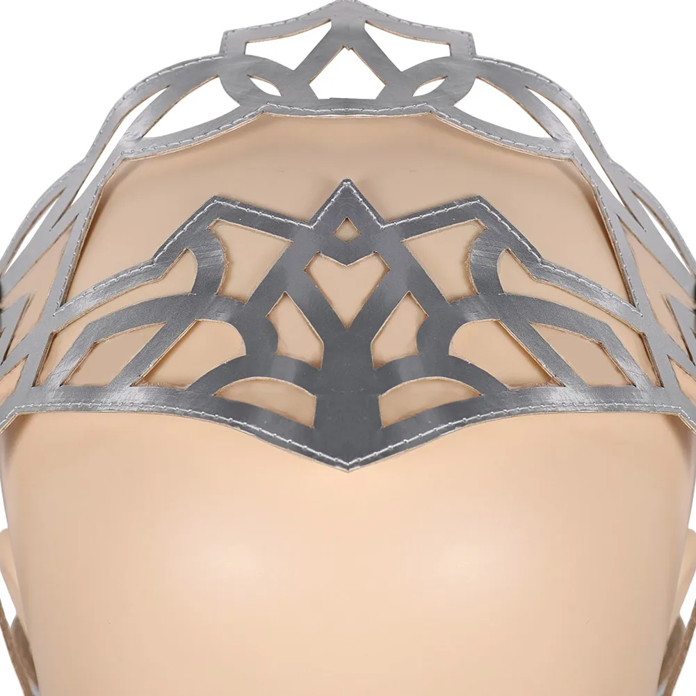 Film espace bataille rôle Padme Cosplay Amidala argent couvre-chef oreille couverture Costume accessoires femme adulte filles bandeau Halloween