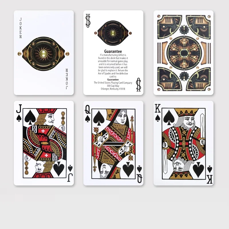 Bicycle Bronze Steampunk Playing Cards Thoery 11 Deck Poker Size USPCC Magic Card Games Close Up Magic Tricks Props for Magician