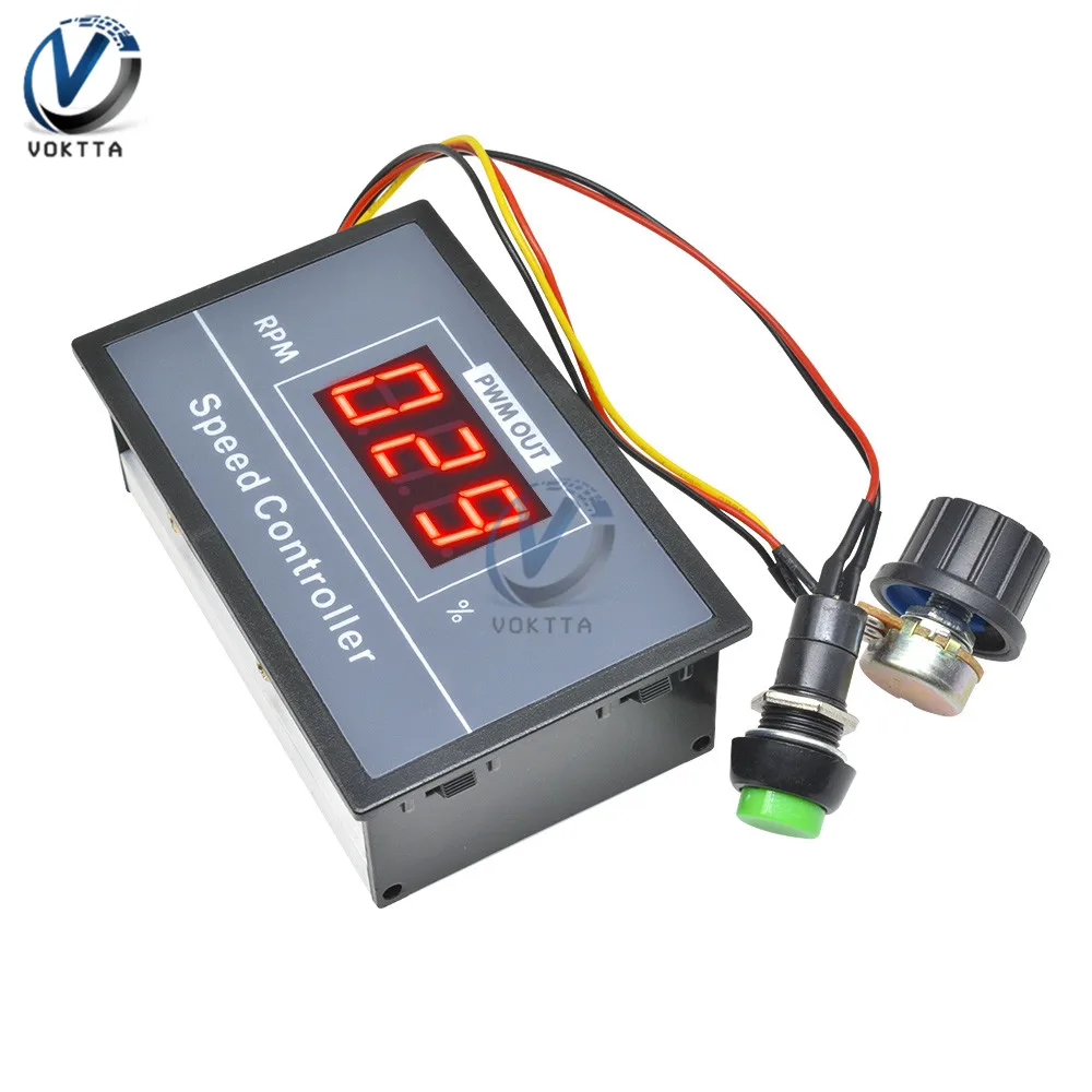 30A DC 6V 12V 24V 48V PWM regolatore di velocità del motore Display digitale a LED 0 ~ 100% regolatore di tensione regolabile con interruttore potenziometro