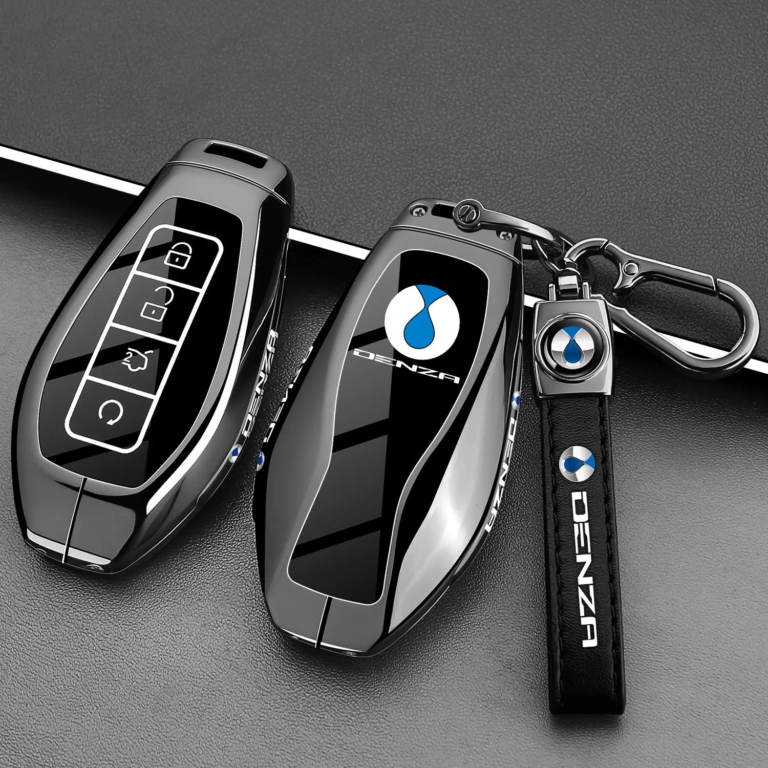 Premium Zinc Alloy Key Cover Case for Denza Z9 GT 2026 Protective Key Fob Shell Keybag Keychain