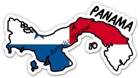 Panama Map with Flag Vinyl Sticker Panama country code PA Flag Car Sticker Shocker Personality Motorcycle Reflective Decal