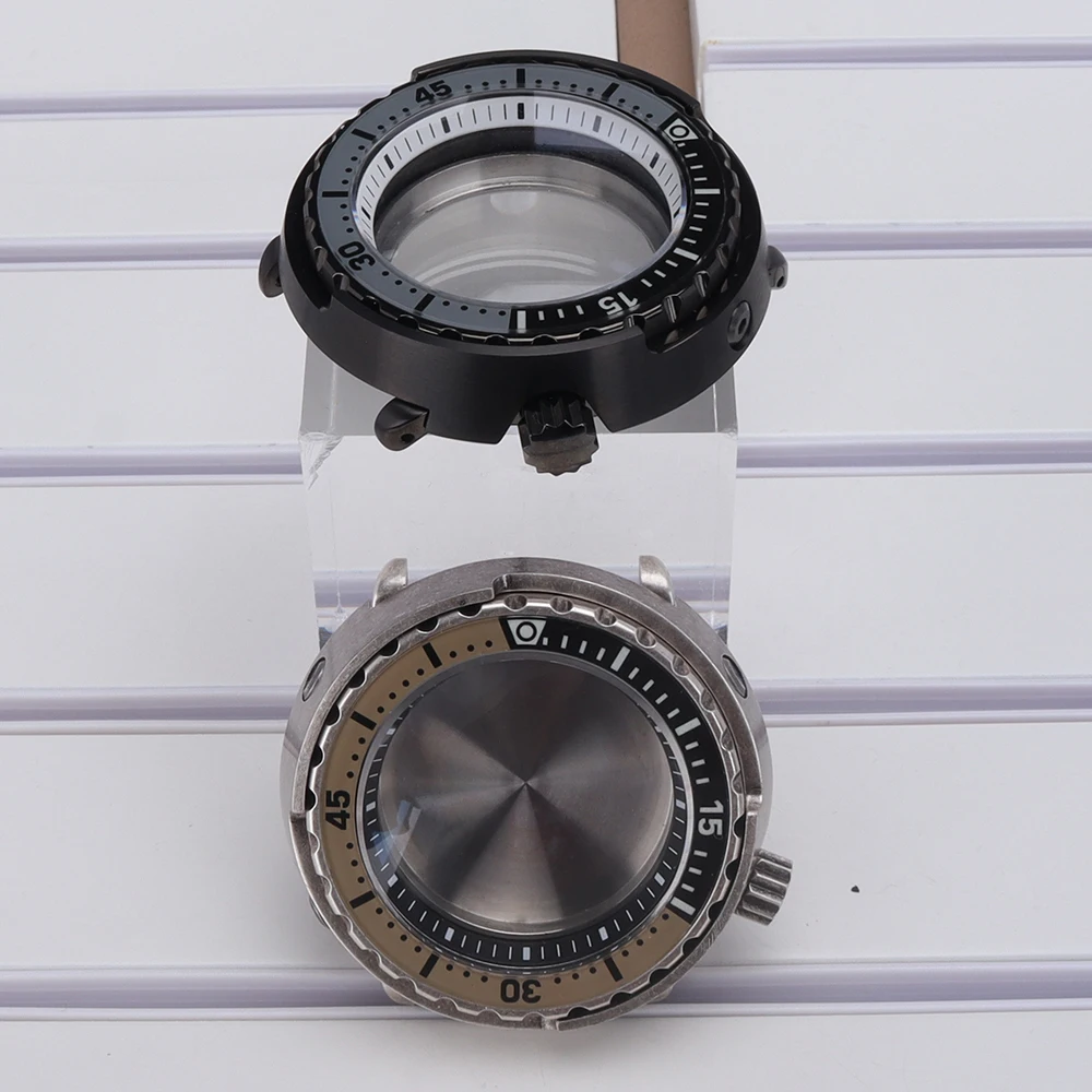 200M Tauchgehäuse 47mm Edelstahl C3 Leuchtend für Seiko NH35 NH36 NH34/38 Uhrwerk Tuna Canned SKX Mod Ersatzteile – Detail 3
