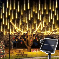 Outdoor Fairy Lights Led Meteor Shower Rain String Light for Tree Decor Garden Camping Decoration 8 Tubes 30/50cm Solar Light